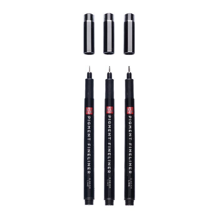 Talens Étui de feutres à pointe fine Pigment intermédiaire, 3 unités